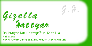 gizella hattyar business card